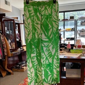 Lilly Pulitzer for Target Rayon Palazzo Boom Boom Tropical Wide Leg Pants Petite